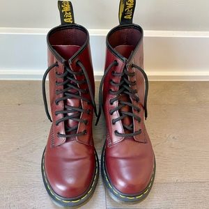 Dr. Martens 1460 Smooth Leather Boots Cherry Red